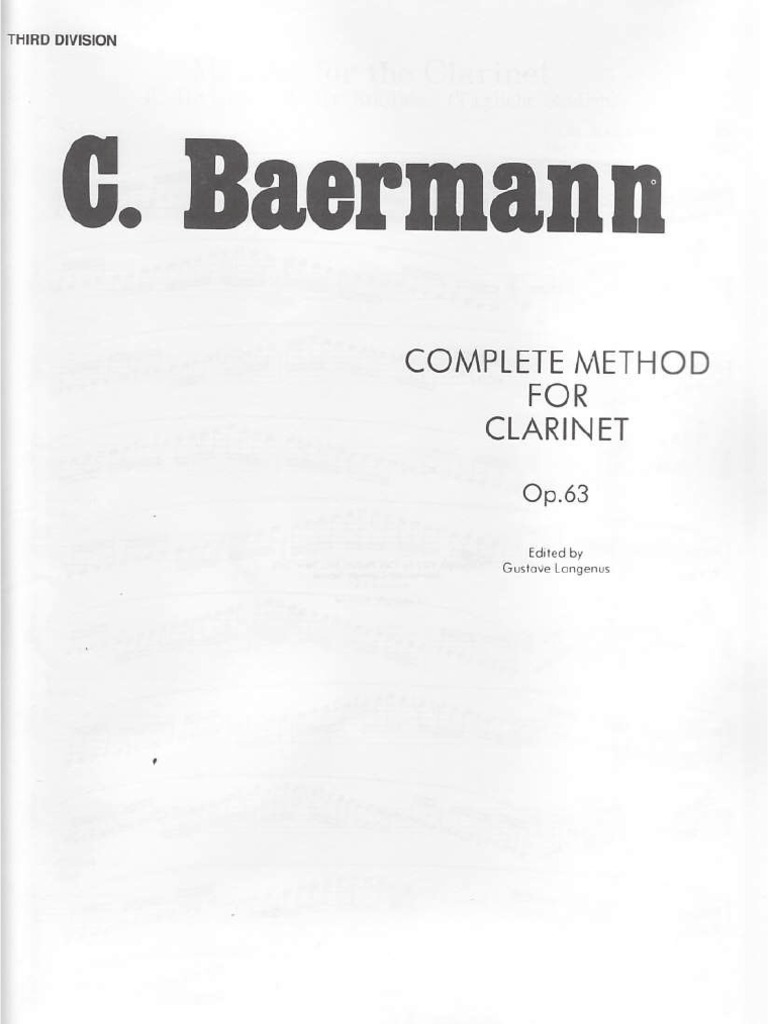 Carl Baermann Complete Method For PDF