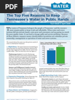 Download The Top Five Reasons to Keep Tennessees Water in Public Hands by Food and Water Watch SN15060084 doc pdf