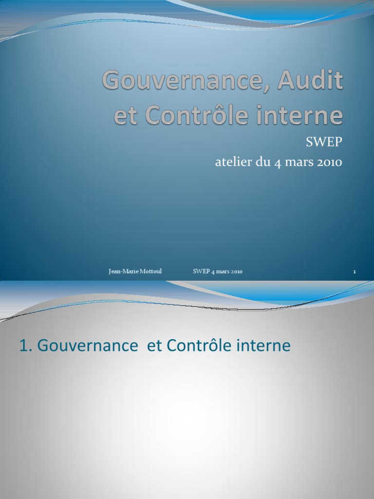 Gouvernance Audit Et Contrôle de Gestion | PDF | Contrôle interne | Audit