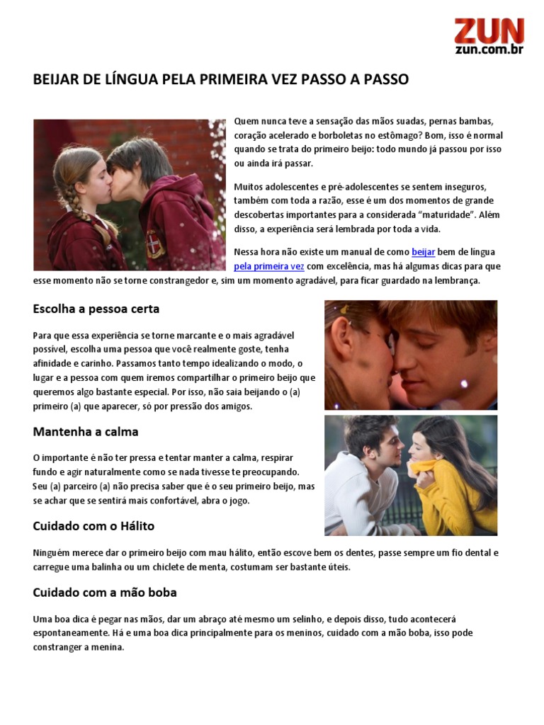 Como Beijar de Língua: Guia para Iniciantes | PDF | Beijo | Experiência