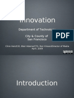Innovation: Department of Technology City & County of San Francisco