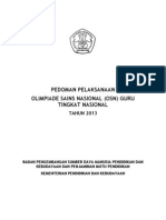 Pedoman Pelaksanaan Osn 2013 Final PDF