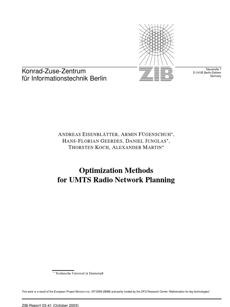 UMTS Radio Network Planning | PDF | Mathematical Optimization ...