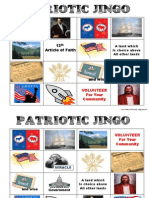 Patriotic Jingo Game For LDS Family Home Evening or Primary Singing Time