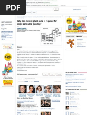 Why Non Metalic Gland Plate Is Required For Single Core