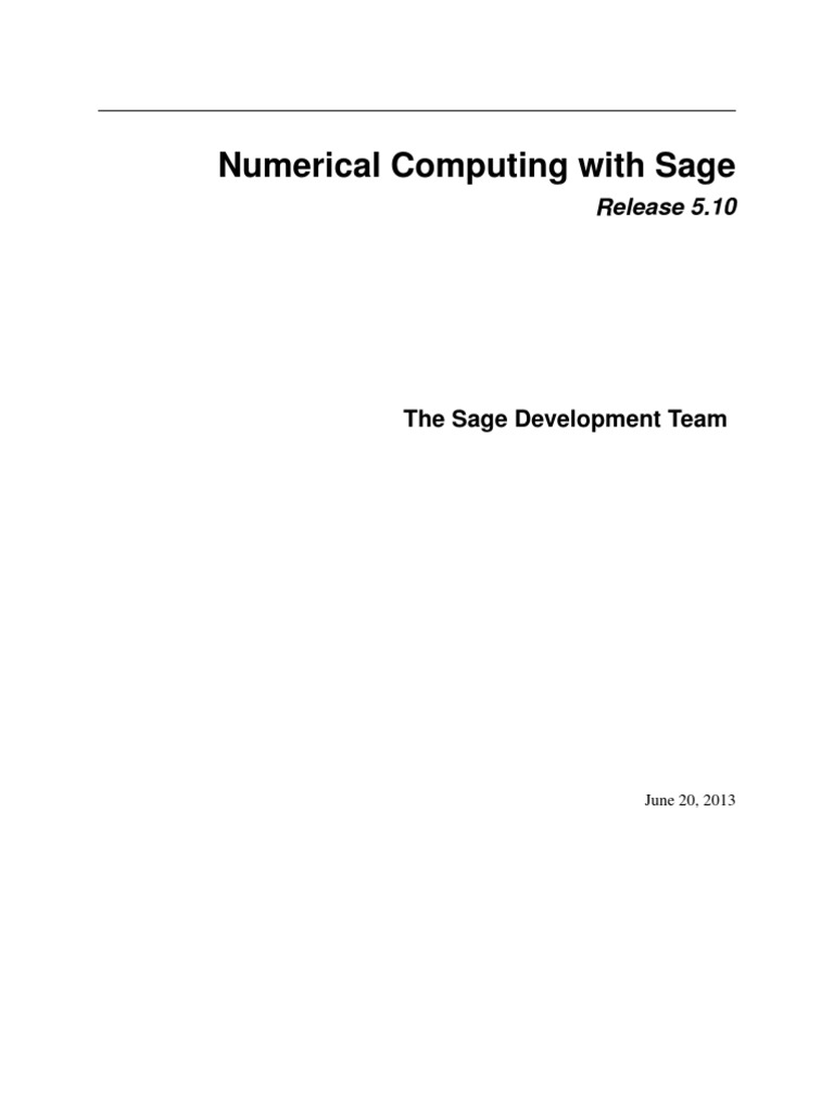 Numerical Sage | PDF | Matrix (Mathematics) | C (Programming Language)