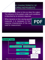 Dynamic Characteristics of Measuring Systems