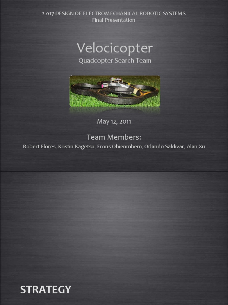 Quadrotor Search and Rescue AlanXu PDF | PDF | Camera | Unmanned Aerial ...