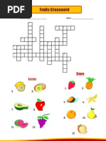 Fruits Crossword