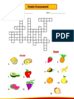 Fruits Crossword