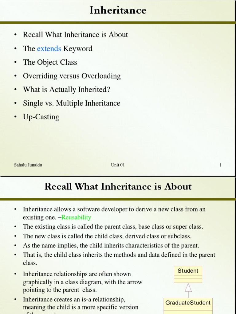 Understanding Inheritance in Java | PDF | Inheritance (Object Oriented ...
