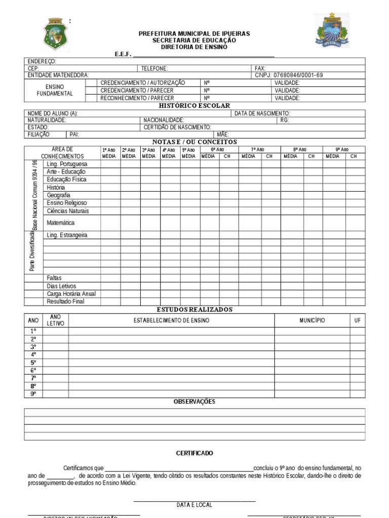 Modelo Historico Escolar PDF