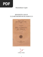 Massimiliano Capati BENEDETTO CROCE E LE METAMORFOSI DEL BAROCCO