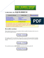 Chemical Equilibrium: Reversible Reactions