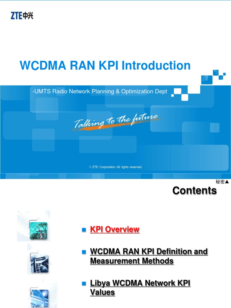 Training Material - WCDMA RAN KPI Introduction | PDF | Frequency | High ...