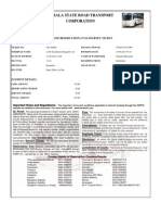 Kerala State Road Transport Corporation: Online Reservation-Cum-Journey Ticket