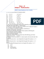 Linear Equations in Two Variables