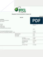 Bangladesh Telecommunications Company LTD.: Subscriber Copy ADSL Bill