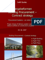 Vergabeformen Building Procurement - Contract Strategy: Judit Gyulay