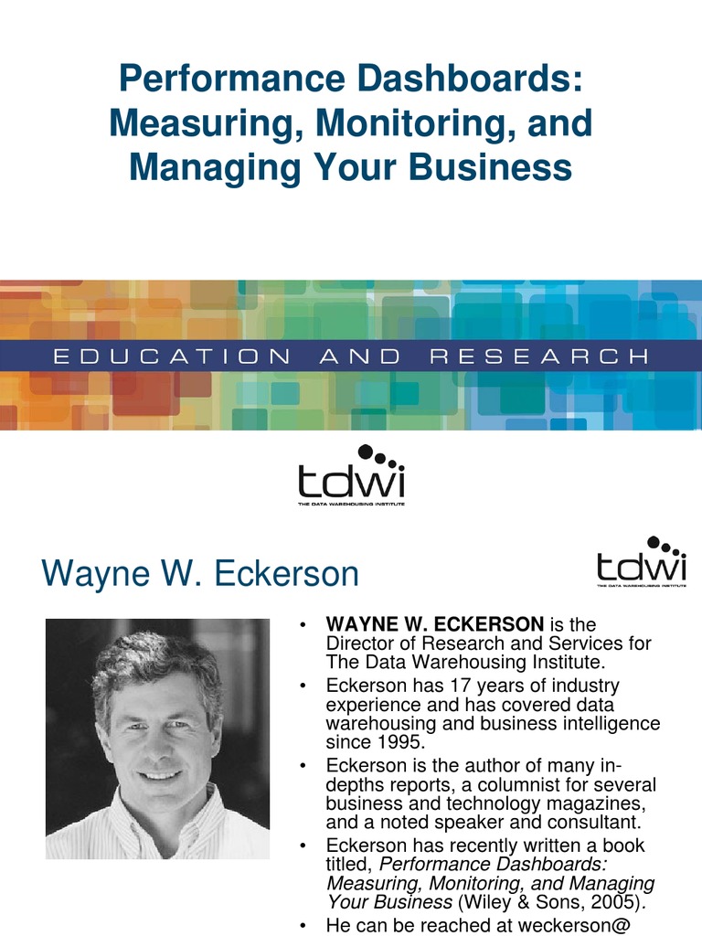 Performance Dashboards | PDF | Business Intelligence | Data Warehouse