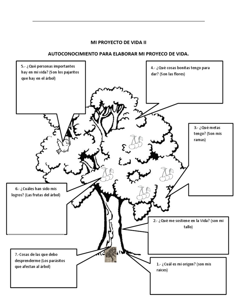 Árbol de Proyecto de Vida: Autoconocimiento | PDF