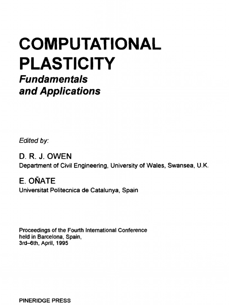 Computational platicity pdf plasticity physics fracture