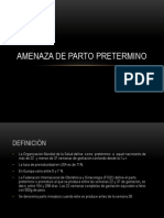 Amenaza de parto pretérmino: factores de riesgo y tratamiento