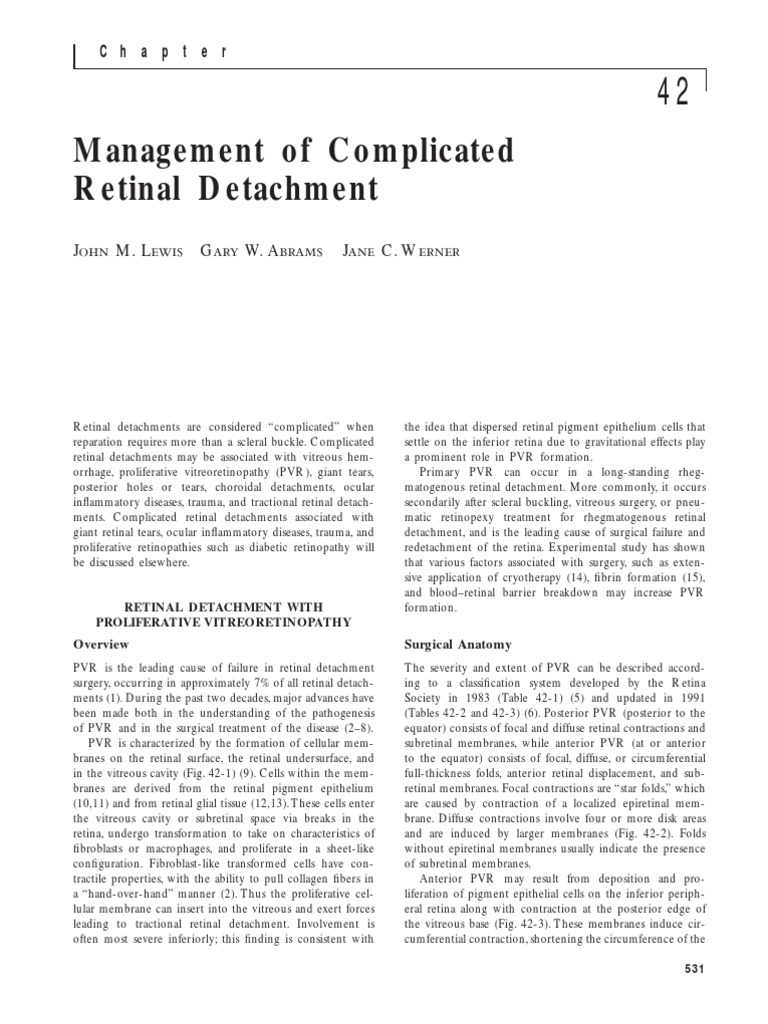 Complicated Retinal Detachment Management | PDF | Ophthalmology | Vision