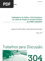 Inadimplencia de Credito e Ciclo Economico