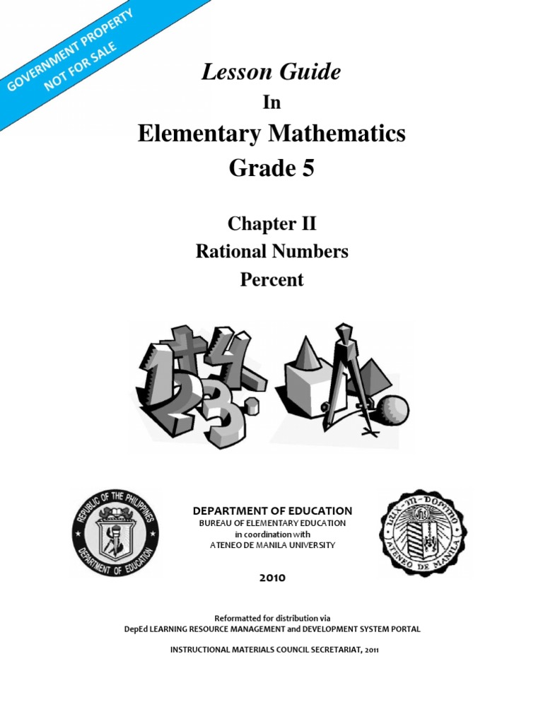 LG MATH Grade 5 - Ratl - Nos.percent v2.0 | PDF | Fraction (Mathematics ...