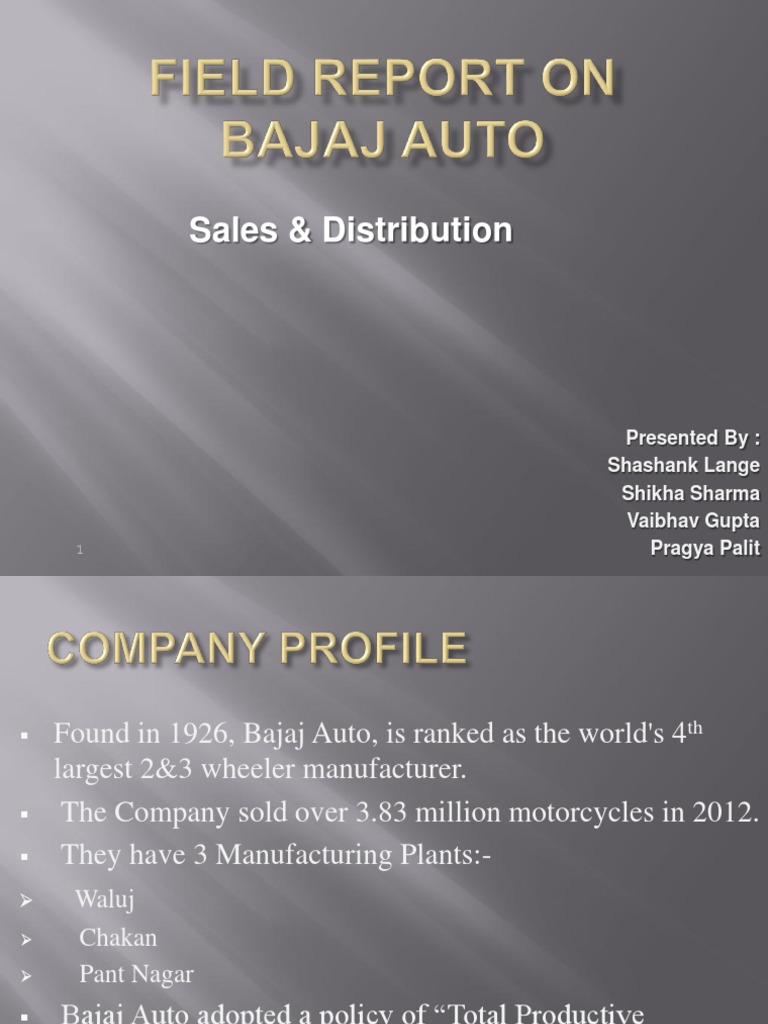 Bajaj Auto Final Ppt Economies Business General
