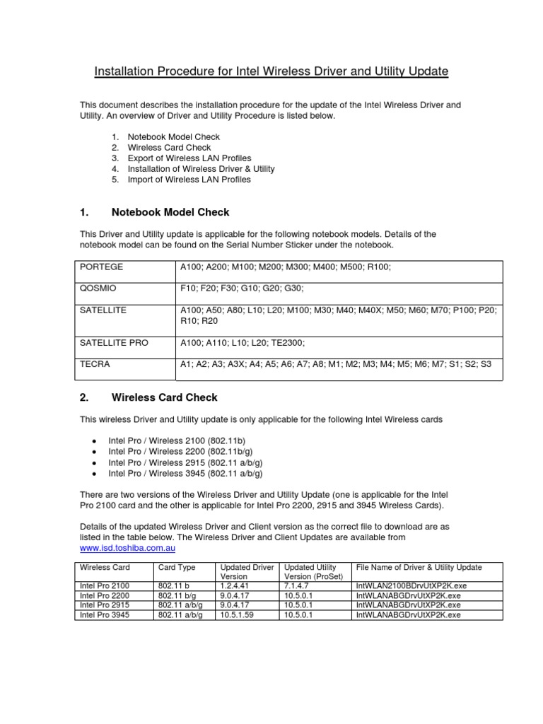 Intel Update Procedure | PDF | Windows 2000 | Microsoft Windows