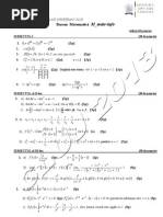 Barem Simulare Bacalaureat Matematica Mate-Info Cluj 24 Aprilie 2013