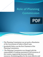 Role of Planning Commission