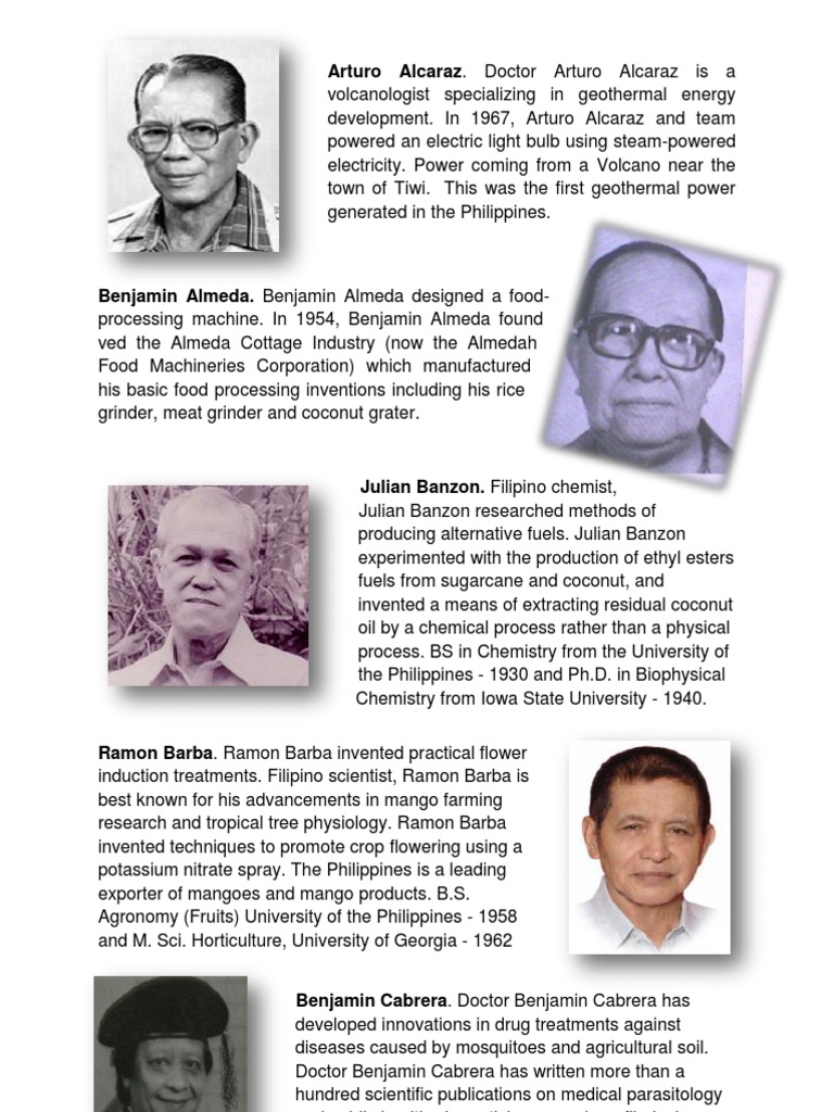 Notable Filipino Scientists and Inventions | PDF | Agriculture | Science