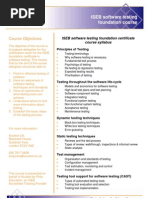 ISEB Foundation Certification in Software Testing Course