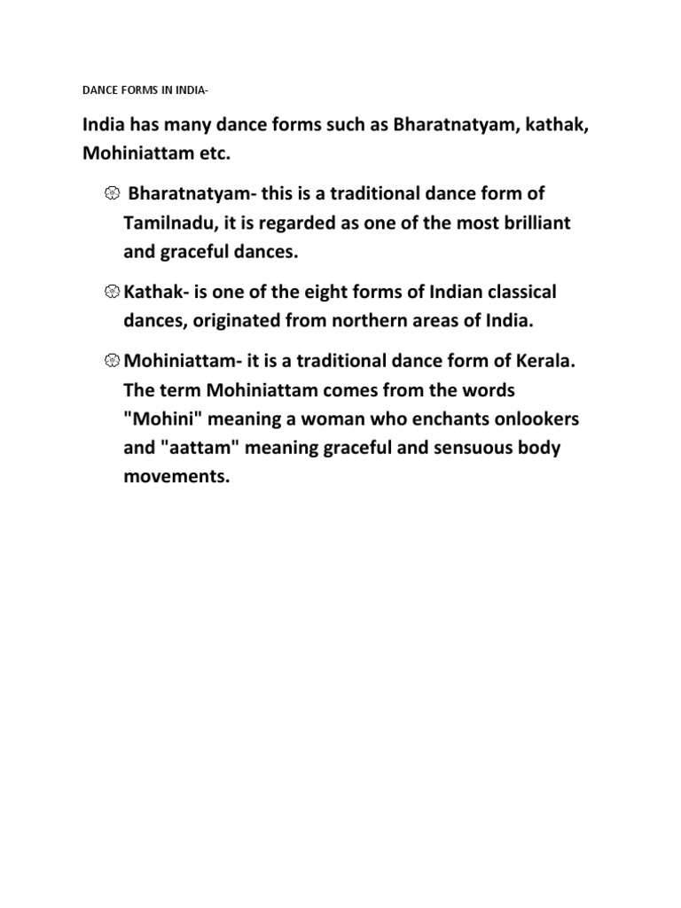 BharatnatyamThis Is A Traditional Dance Form Of Dance Forms in India