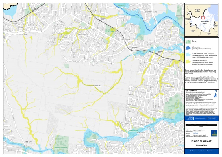 Flooding Enoggera Flood Flag Map Earth & Life Sciences Earth