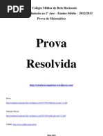 Cmbh Prova Resolvida Mat 112