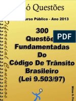 300 questões Código Trânsito