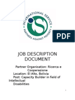 Job Opening: Capacity Builder in Intellectual Disabilities