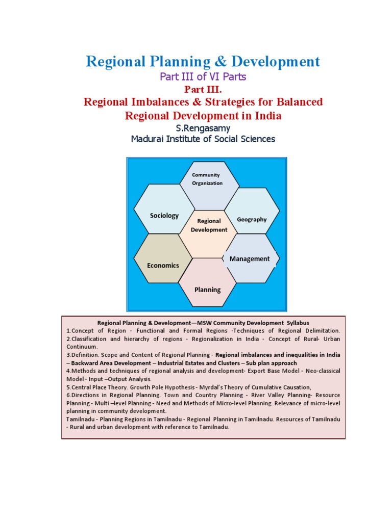 Regional Planning PartIII Strategies for Balanced Regional Development