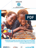 L’IMPACT DU SECTEUR PRIVÉ SUR
LES DROITS DE L’ENFANT AU MALI