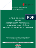 Manual de Proceduri Privind Reinsertia Socio-profesionala a Tinerilor Care Parasesc Sistemul de Protectie a Copilului