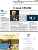 "O povo não vai se cansar de protestar"