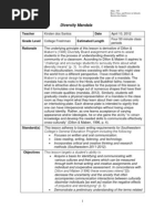 lesson plan  diversity mandala portfolio