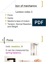 Introduction of Mechanics Lecture Notes 3 For Students