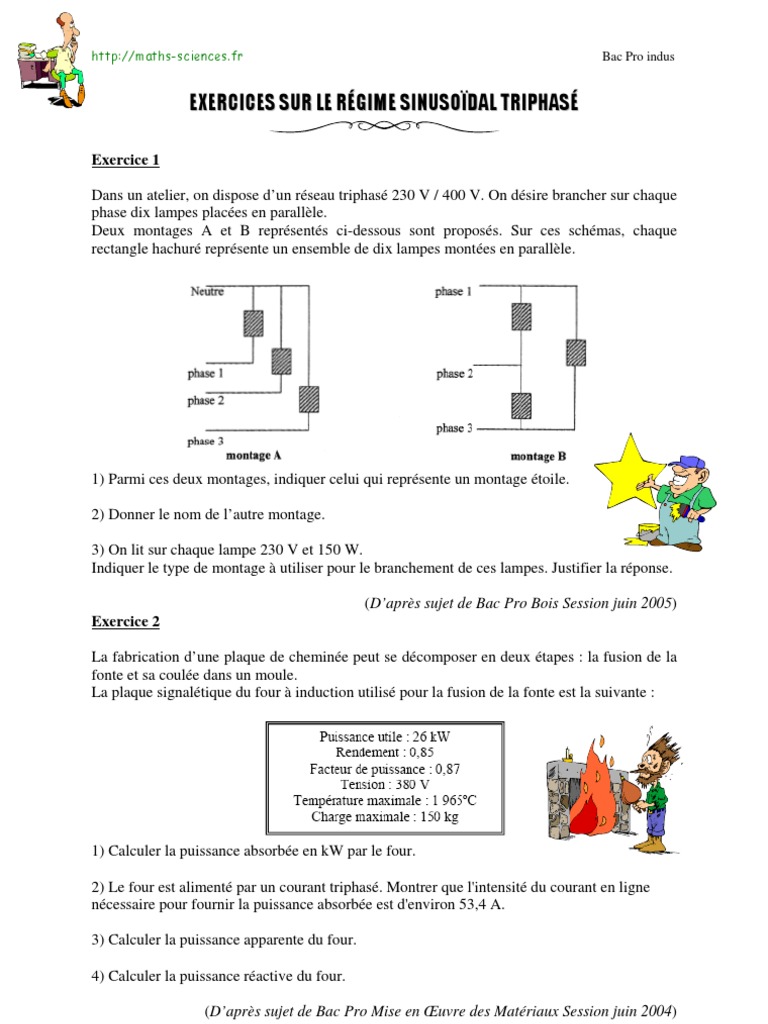 Exercices Puissance Et Energie Electrique Bac Pro