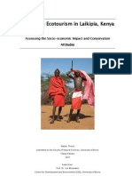 Evaluating the Socio-Economic Impact and Conservation Attitudes of Ecotourism in Laikipia, Kenya