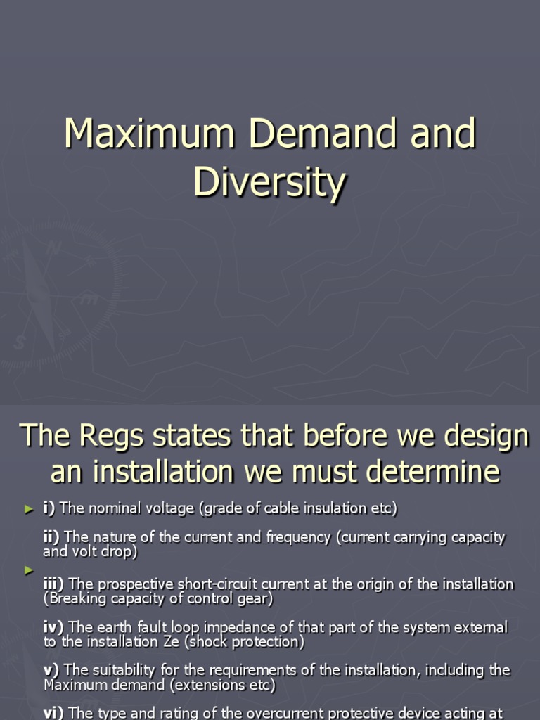 Maximum Demand And Diversity Pdf Electrical Impedance Power